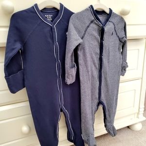 Ralph Lauren 6 Month Lot of 2 Sleeper Footies